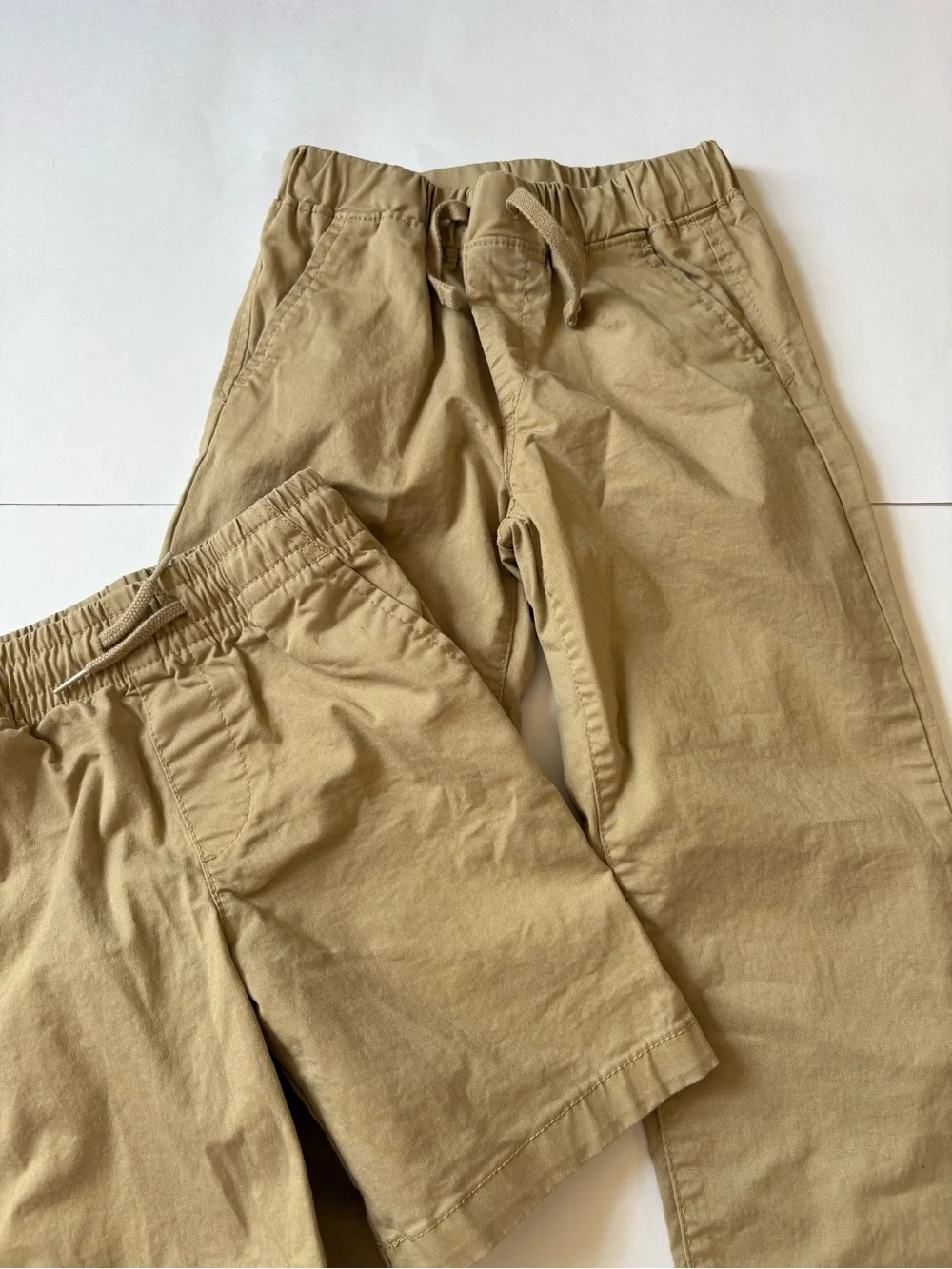 Lot Baby Gap Khaki Pull On Pants Shorts Beige Tan Uniform School Cotton Casual 5